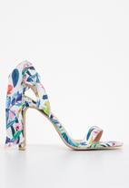 Footwork - Orion ankle tie barely there block heel - multi 
