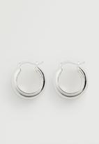 MANGO - Hoop earrings - silver