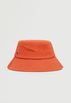 MANGO - Cotton bucket hat - red