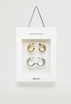 MANGO - Earring hoop set - gold