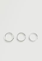 MANGO - Metal ring set - silver
