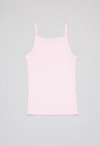POP CANDY - 2 Pack cami vest - white & pink