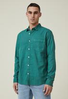 Cotton On - Ashby long sleeve shirt - forest