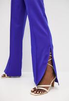 VELVET - Co-ord formal wide leg trouser - blue
