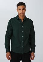 Cotton On - Mayfair long sleeve shirt - vintage pine needle green
