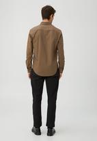 Cotton On - Mayfair long sleeve shirt - vintage washed chocolate