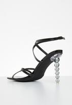 Miss Black - Hubbly2 ankle tie heel - black