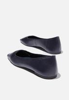 Cotton On - Square toe ballet - navy