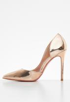 Miss Black - Lou28 barely there court heel - rose gold