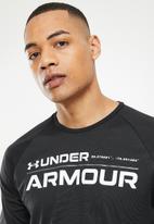 Under Armour - UA Tech™ 2.0 Wordmark Short Sleeve Tee - black//white