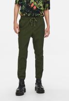 Only & Sons - Linus crop linen mix pants - olive night