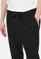 Only & Sons - Linus crop linen mix pants - black