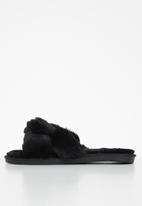 dailyfriday - Amber bow slippers - black