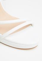 Madison® - Alexandra ankle tie platform heel - white