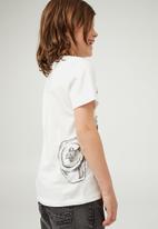 Cotton On - Stevie short sleeve embellished tee - retro white/controller puff