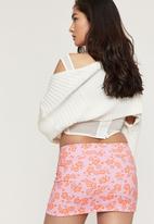 Supré  - Lacey hipster mini skirt - maui floral bubble gum