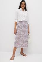 MILLA - Co-ord printed wrap skirt - lilac floral
