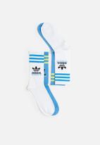 adidas Originals - Graphic Socks 2 Pairs - white & pulse blue