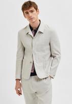 Selected Homme - Comfort piet hybrid linen blazer - sand