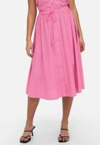 ONLY - Caro high waist linen blend button skirt - sachet pink