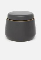 Urchin Art - Calanthea sugar pot and creamer set - black & gold