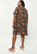 Stella Morgan - Multi squares prints loose fit shift dress - multi 