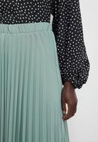 edit - Soft woven pleated maxi skirt - soft fatigue