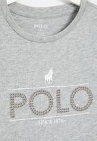 POLO - Girls jessica printed tee - grey