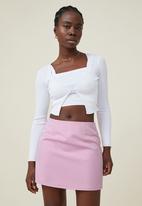Cotton On - Soft suiting mini skirt - lavender