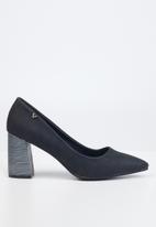 Butterfly Feet - Lissa 2 court block heel - black