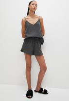 Superbalist - 100% Cotton sleep cami & shorts set - charcoal