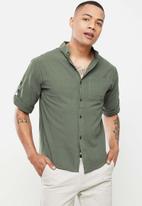 basicthread - Cotton mandarin shirt - khaki