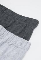 Superbalist - 2 Pack cotton short - charcoal & grey