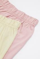 Superbalist - 2 Pack cotton short - dusty rose & stone