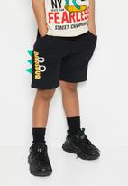 POP CANDY - Boys dino shorts - black & green