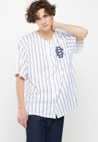 Factorie - Baseball shirt - white & navy
