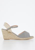 Butterfly Feet - Robyn 1 espadrille wedge heel - grey