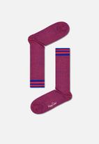 Happy Socks - Im solid thin crew socks - purple