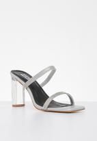 Madison® - Amora mule block heel - silver