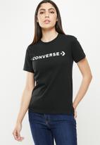Converse - Cf strip wordmark short sleeve tee - converse black