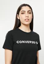 Converse - Cf strip wordmark short sleeve tee - converse black
