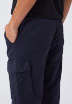Cotton On - Beckley pant - washed navy cargo