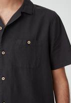 Cotton On - Hemp short sleeve shirt - washed black