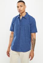 Only & Sons - Onsbeck short sleeve denim shirt - mid blue