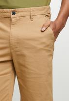 JEEP - Fixed waistband chino short - camel