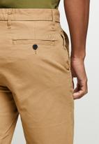 JEEP - Fixed waistband chino short - camel