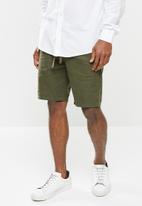 Only & Sons - Onslinus shorts linen mix gw - olive night