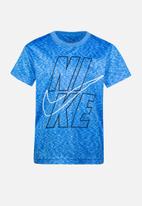 Nike - Nkb nike stacked tee - university blue