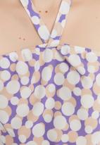 Trendyol - Halter patterned dress - purple