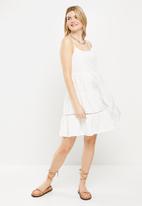 dailyfriday - Tiered mini dress - white